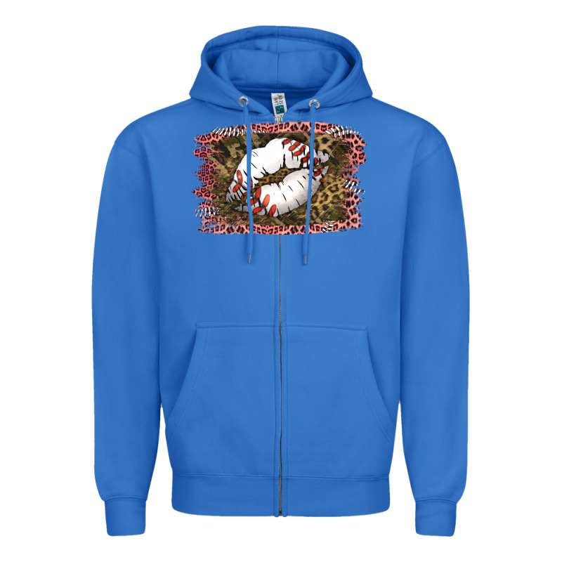 Baseball Lips Zipper Hoodie by Jasminsmagicworld | Teevron
