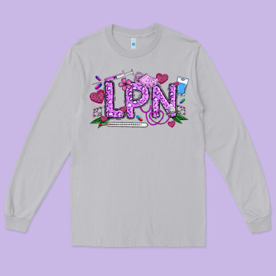 Valentine Lpn Long Sleeve Tee Designed By Cowhidedigitalart