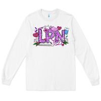 White Valentine LPN Long Sleeve Tee - CowhideDigitalArt