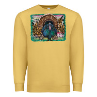 Antique Gold thanksgiving turkey with background Premium Sweatshirt - RanaPortraitStore