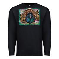 Black thanksgiving turkey with background Premium Sweatshirt - RanaPortraitStore