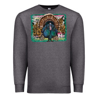 Charcoal Heather thanksgiving turkey with background Premium Sweatshirt - RanaPortraitStore