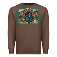 Chestnut thanksgiving turkey with background Premium Sweatshirt - RanaPortraitStore