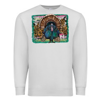 Dove Grey thanksgiving turkey with background Premium Sweatshirt - RanaPortraitStore