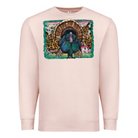 Pale Pink thanksgiving turkey with background Premium Sweatshirt - RanaPortraitStore