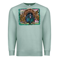 Seafoam thanksgiving turkey with background Premium Sweatshirt - RanaPortraitStore