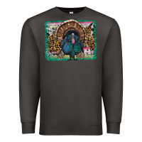 Thanksgiving Turkey With Background Premium Sweatshirt | Teevron
