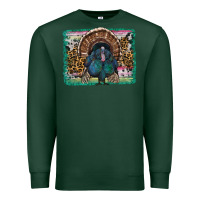 Sports Green thanksgiving turkey with background Premium Sweatshirt - RanaPortraitStore