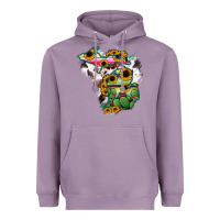 Lavender Cowhide Michigan map Heavyweight Hoodie - RanaPortraitStore