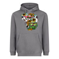Cowhide Michigan Map Heavyweight Hoodie | Teevron