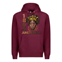 Burgundy 1865 juneteenth black women Premium Hoodie - BarkalooDesign