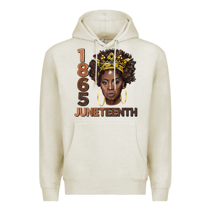 1865 Juneteenth Black Women Premium Hoodie by BarkalooDesign | Teevron
