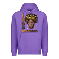 Purple 1865 juneteenth black women Premium Hoodie - BarkalooDesign