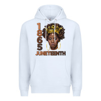 White 1865 juneteenth black women Premium Hoodie - BarkalooDesign