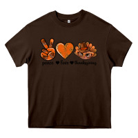 Chocolate Brown peace love thanksgiving bbs Heavy Core Tee - BundleAndBundleShop