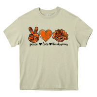 Mossy peace love thanksgiving bbs Heavy Core Tee - BundleAndBundleShop