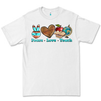 White peace love teach Premium Tee - BundleAndBundleShop