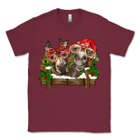 Burgundy Christmas donkeys Classic Tee - BarkalooDesign