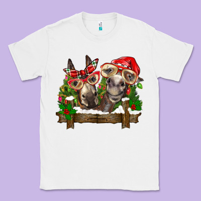 Christmas Donkeys Classic Tee Designed By Barkaloodesign