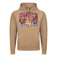 Easter Bunny Egg Leopard Background Vintage Hoodie | Teevron