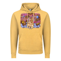 Vintage Mustard easter bunny egg leopard background Vintage Hoodie - Artiststas