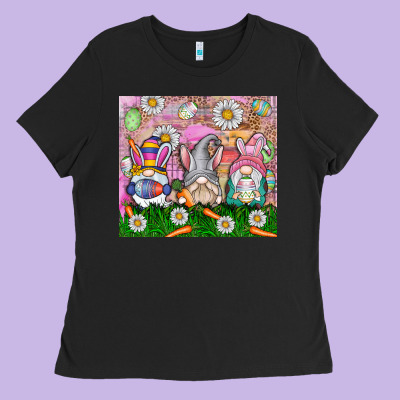 Easter Gnome Ladies Tee Designed By Cowhidedigitalart