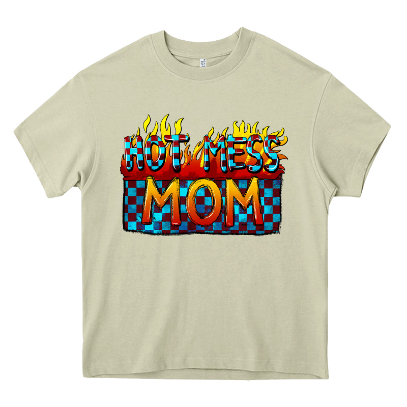 Hot Mess Mom Mother's Day Heavy Core Tee by FaDigitalArtStudio | Teevron