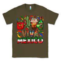 Army Green Viva Mexico Coffee Cups With Cactus And Tequila Classic Tee - FaDigitalArtStudio