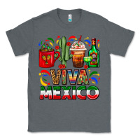Charcoal Heather Viva Mexico Coffee Cups With Cactus And Tequila Classic Tee - FaDigitalArtStudio
