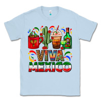Dusty Blue Viva Mexico Coffee Cups With Cactus And Tequila Classic Tee - FaDigitalArtStudio