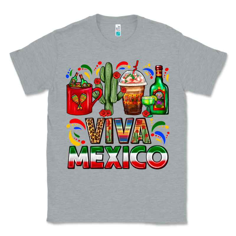 Viva Mexico Coffee Cups With Cactus And Tequila Classic Tee by FaDigitalArtStudio | Teevron