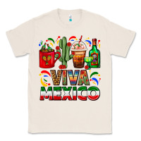 Natural Viva Mexico Coffee Cups With Cactus And Tequila Classic Tee - FaDigitalArtStudio