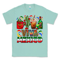 Seafoam Viva Mexico Coffee Cups With Cactus And Tequila Classic Tee - FaDigitalArtStudio