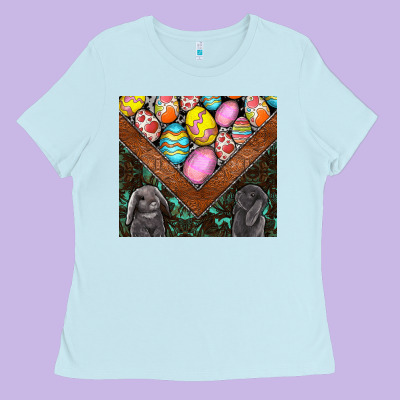 Easter Ladies Tee Designed By Cowhidedigitalart