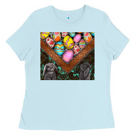 Baby Blue easter Ladies Tee - CowhideDigitalArt
