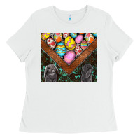 White easter Ladies Tee - CowhideDigitalArt