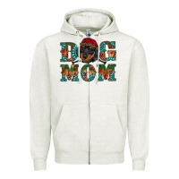 Oatmeal Heather christmas dog mom dachshund Zipper Hoodie - RanaPortraitStore