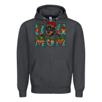 Smoke christmas dog mom dachshund Zipper Hoodie - RanaPortraitStore