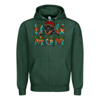 Sports Green christmas dog mom dachshund Zipper Hoodie - RanaPortraitStore