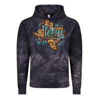Cloud Black leopard cowhide sunflower texas map Vintage Hoodie - Artiststas