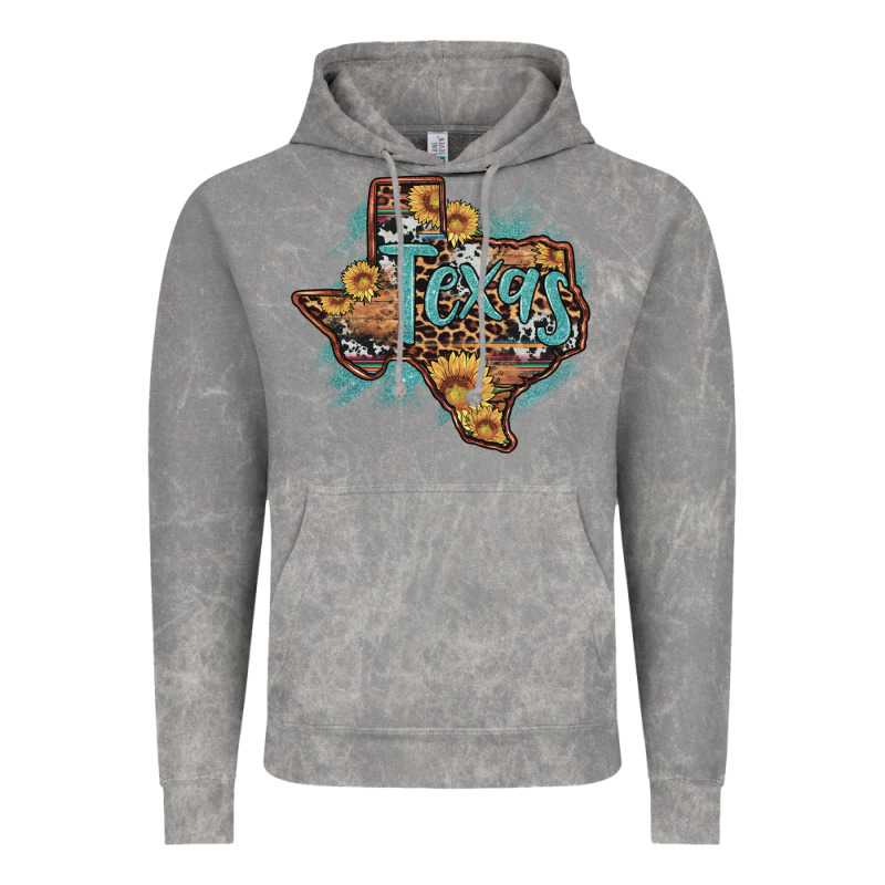 Leopard Cowhide Sunflower Texas Map Vintage Hoodie by Artiststas | Teevron