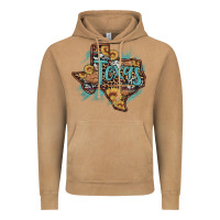 Vintage Camel leopard cowhide sunflower texas map Vintage Hoodie - Artiststas