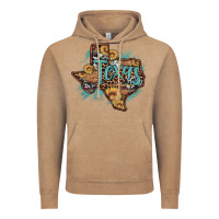 Vintage Coffee leopard cowhide sunflower texas map Vintage Hoodie - Artiststas