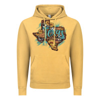 Vintage Mustard leopard cowhide sunflower texas map Vintage Hoodie - Artiststas