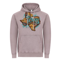 Vintage Zinc leopard cowhide sunflower texas map Vintage Hoodie - Artiststas