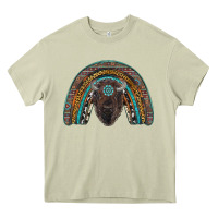 Mossy western rainbow with bison Heavy Core Tee - RanaPortraitStore