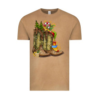 Vintage Camel Christmas Boots Vintage Tee - CowhideDigitalArt