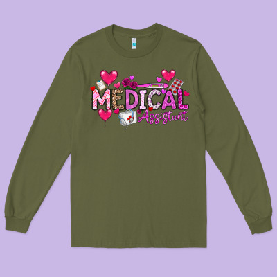 Valentine Medical Assistant Long Sleeve Tee Designed By Cowhidedigitalart