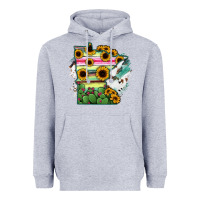 Heather Grey Minnesota State Map Heavyweight Hoodie - RanaPortraitStore