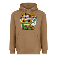 Toasted Coconut Minnesota State Map Heavyweight Hoodie - RanaPortraitStore
